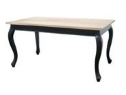 FR001B-French Queen anne eetafel 160 dark distressed fram