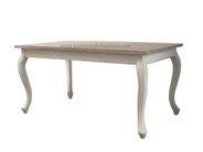 FR001-French Queen anne eetafel 160 White jasmine